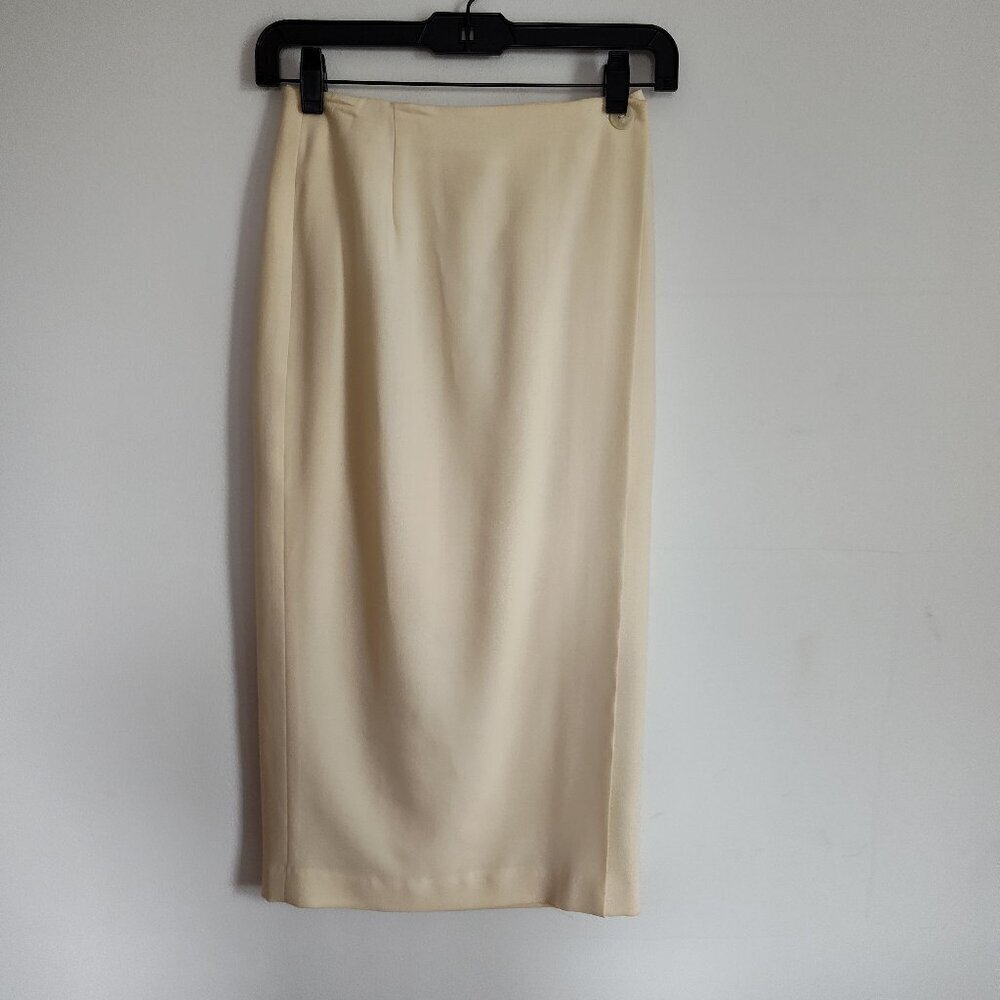 Ladies SZ 4P Theo Miles Vintage Ivory Wrap Skirt